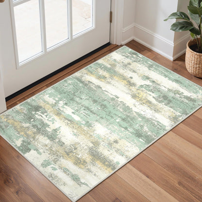 GENIMO 9x12 Area Rug Washable Non Slip for Living Room, Navy Blue Gray