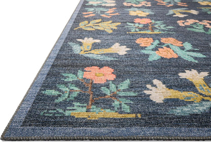 Loloi Rifle Paper Co Rosa Navy 7'-6" x 9'-6" Area Rug