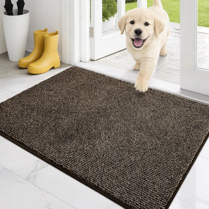 PURRUGS Dirt Trapping Indoor Door Mat, 20" x 31.5", Heathered Charcoal