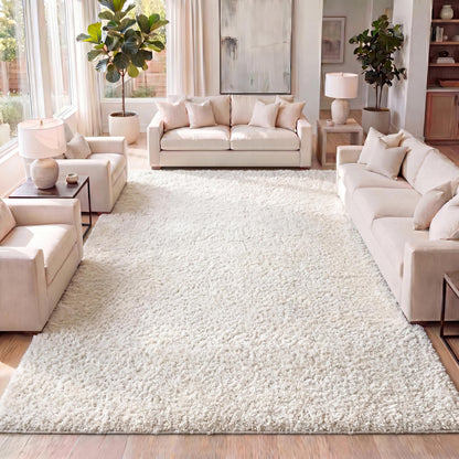 JONATHAN Y Mercer Shag Plush Cream Runner Rug, 2x8, Contemporary, Modern, Easy-Cleaning for Living Room, Bedroom, Kitchen, Pet Friendly, Non-Shedding (MCR106D-28)