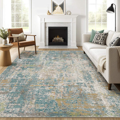 LOONGRUG 10x14 Area Rugs Washable Large Neutral Modern Living Room Rug