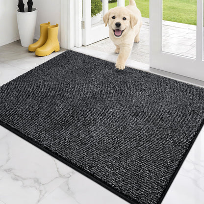 PURRUGS Dirt Trapping Indoor Door Mat, 20" x 31.5", Heathered Charcoal