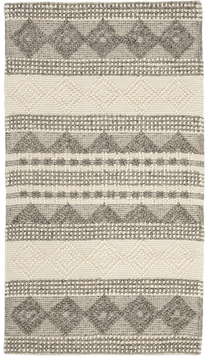 SAFAVIEH Natura Wool Area Rug 3'x5', Soft Plush Boho Grey & Ivory NAT102A