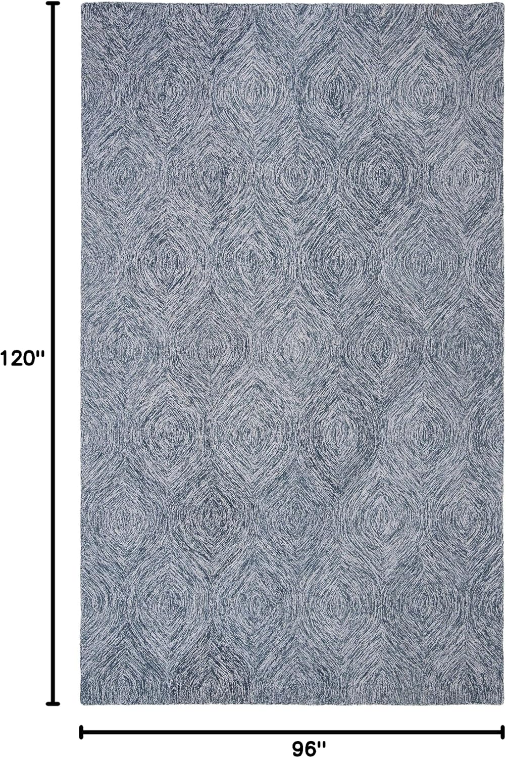 SAFAVIEH Area Rug 8x10 - Micro-Loop Collection - Large - Grey & Ivory, Handmade Wool, Ideal for Living Room, Bedroom, Office, Dining Space (MLP615F)
