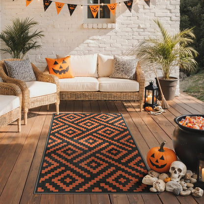 GENIMO Outdoor Rug, Waterproof Plastic Rugs for Patio, 5'x8' Cloud Grey