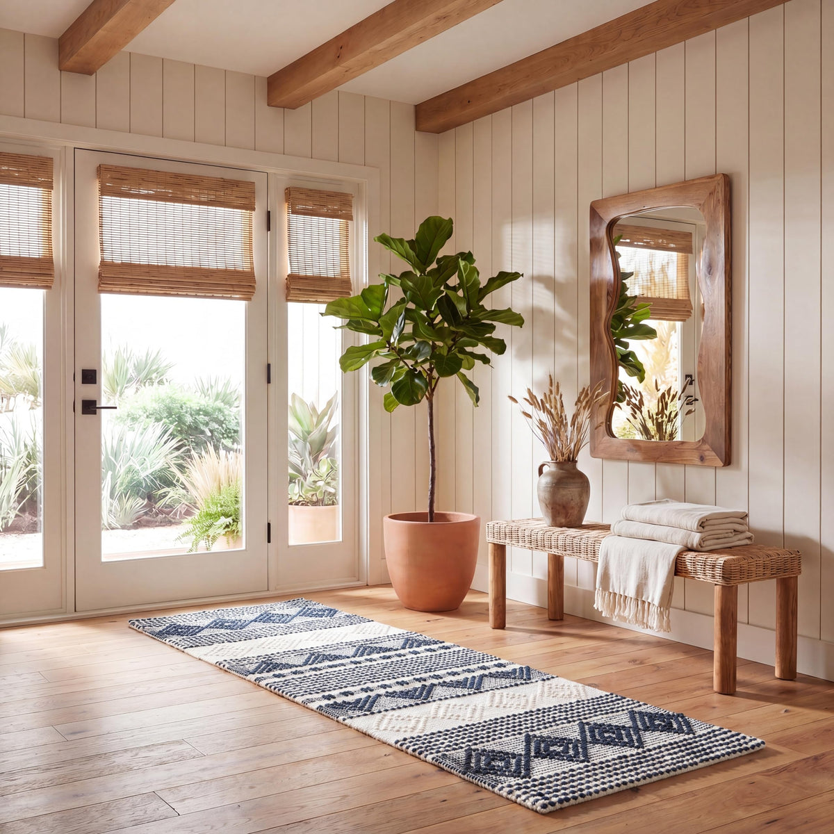 SAFAVIEH Natura Wool Area Rug 3'x5', Soft Plush Boho Grey & Ivory NAT102A