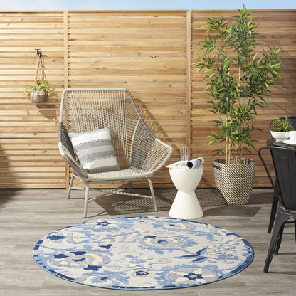 Nourison Home Aloha Natural Blue 2'3" x 10' Area Rug - Easy Clean, Non Shedding, Bed Room, Living Room, Dining Room, Kitchen (10' Runner)