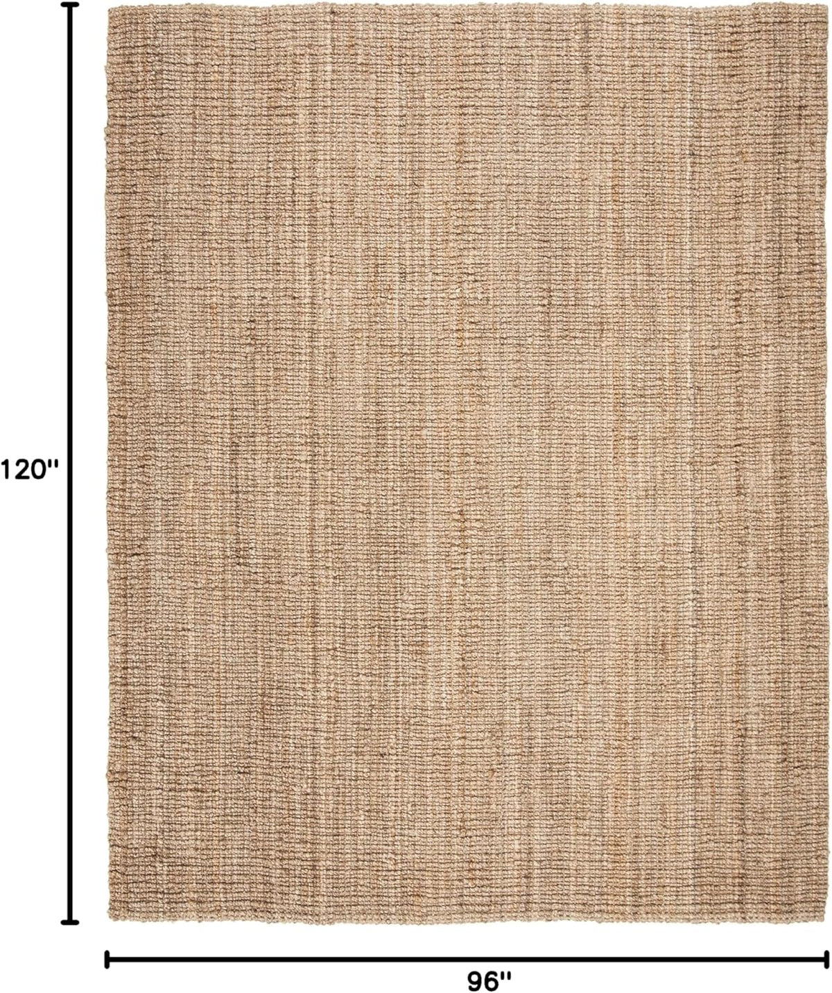 SAFAVIEH Natural Fiber Area Rug 8x10, Jute Knotted Large Natural NF447A