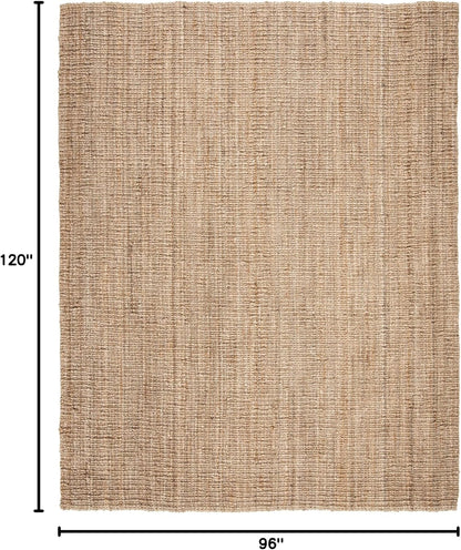 SAFAVIEH Natural Fiber Area Rug 8x10, Jute Knotted Large Natural NF447A