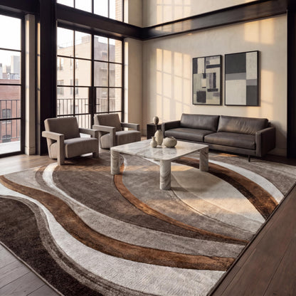 SAFAVIEH Hollywood Area Rug 10'6"x14', Modern Grey & Blue HLW766F