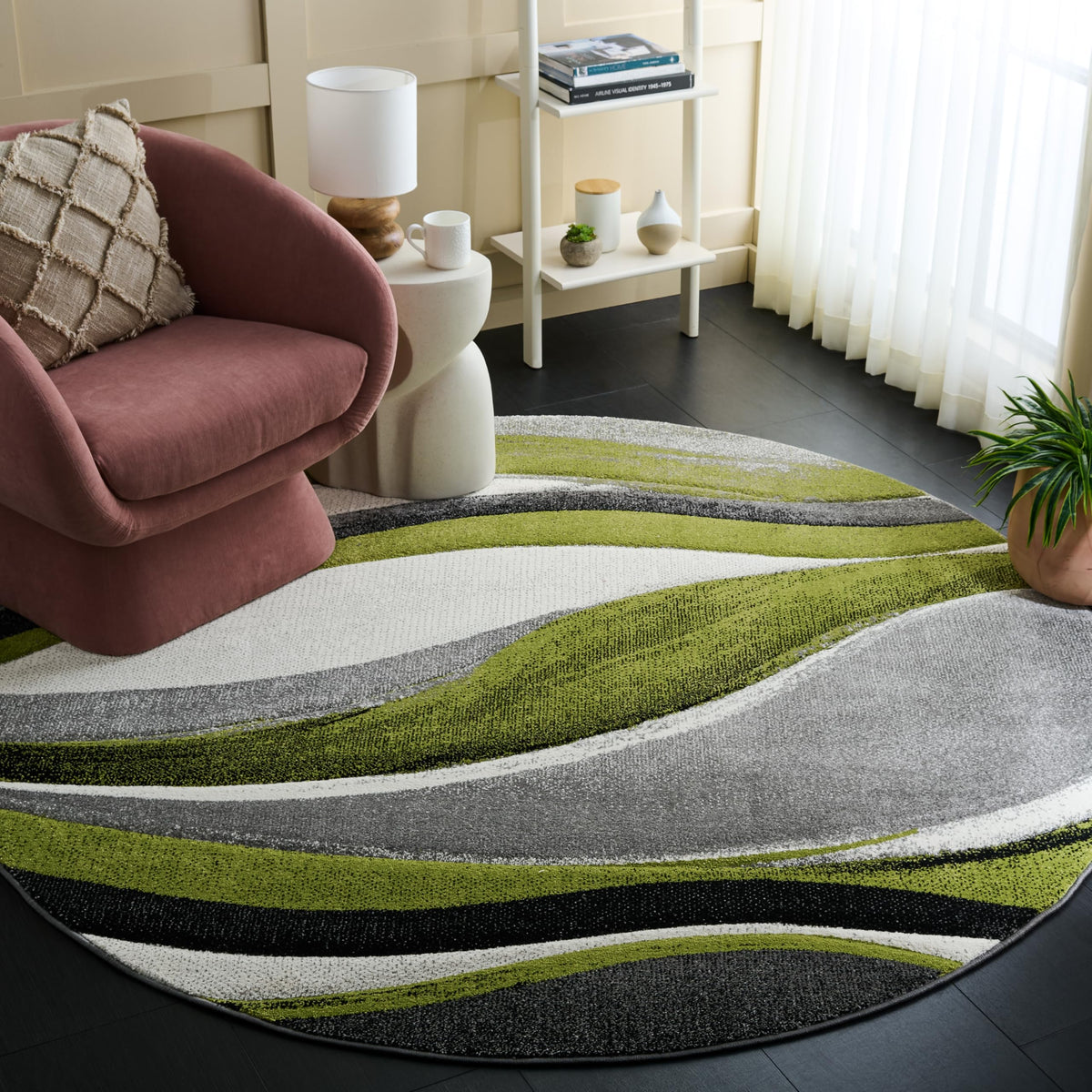 SAFAVIEH Hollywood Area Rug 10'6"x14', Modern Grey & Blue HLW766F