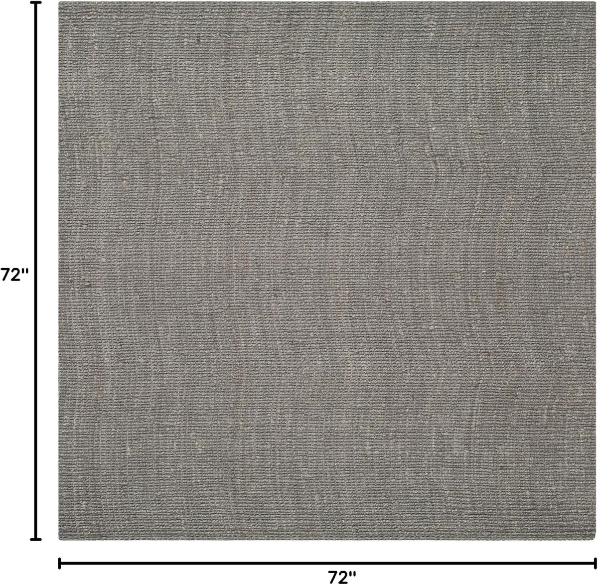 SAFAVIEH Natural Fiber Square Rug 6', Jute Knotted Light Grey NF447G