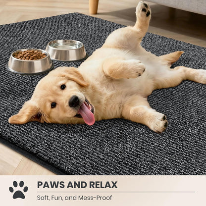 PURRUGS Dirt Trapping Indoor Door Mat, 20" x 31.5", Heathered Charcoal