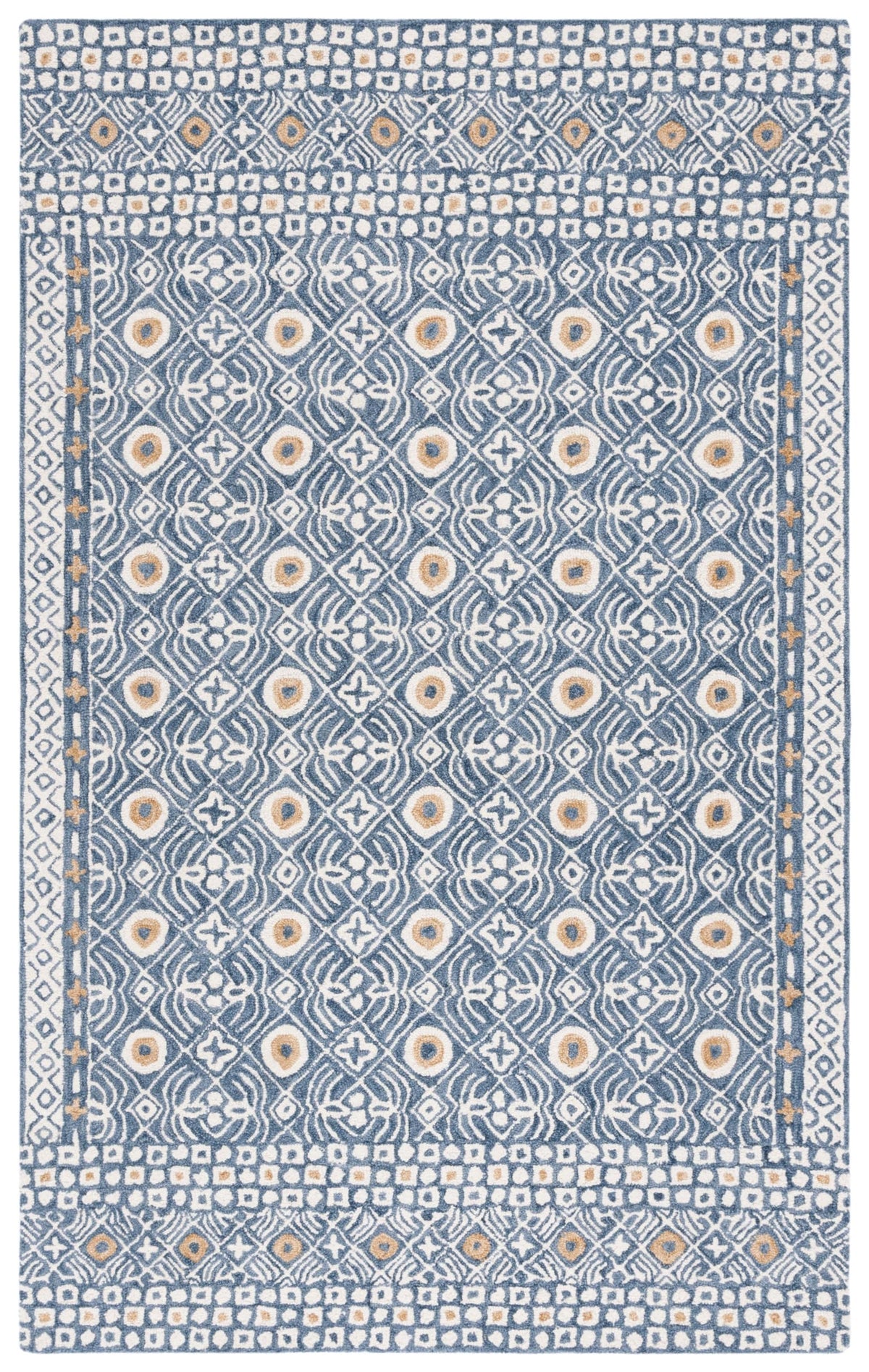 SAFAVIEH Micro-Loop Collection Accent Rug - 4' x 6', Charcoal & Ivory, Handmade Wool, Ideal for High Traffic Areas in Entryway, Living Room, Bedroom (MLP801H)