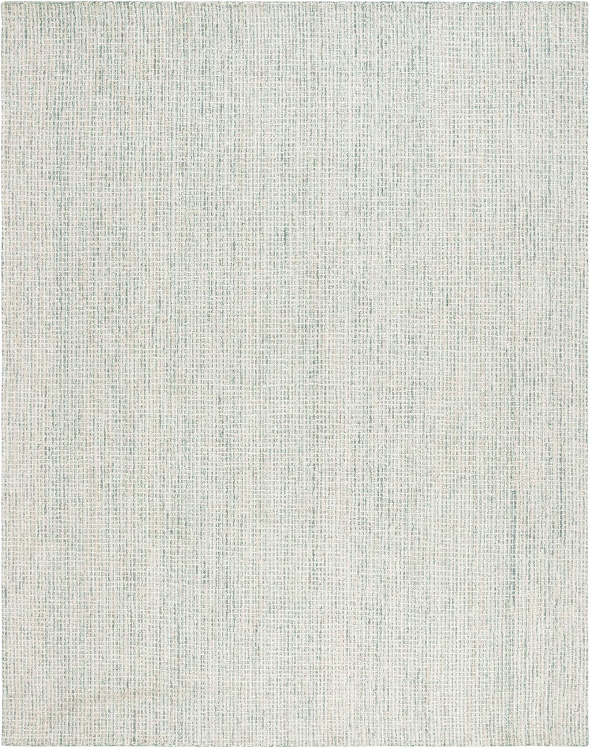 SAFAVIEH Area Rug 8x10 - Abstract Collection - Large - Green & Ivory, Handmade Wool, Ideal for Living Room, Bedroom, Office, Dining Space (ABT484Y)