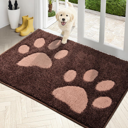 PURRUGS Dirt Trapping Door Mat Indoor Entrance, 32" x 47", Grey