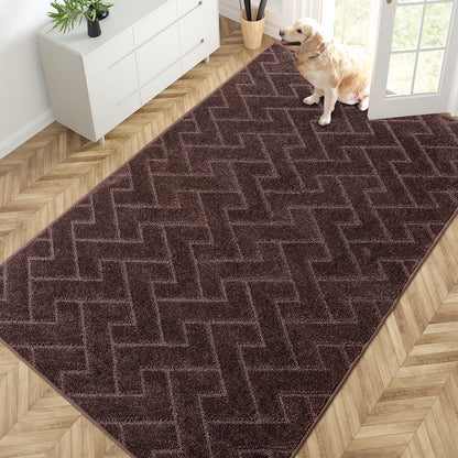 PURRUGS Dirt Trapping Door Mat Indoor Entrance, 32" x 47", Taupe