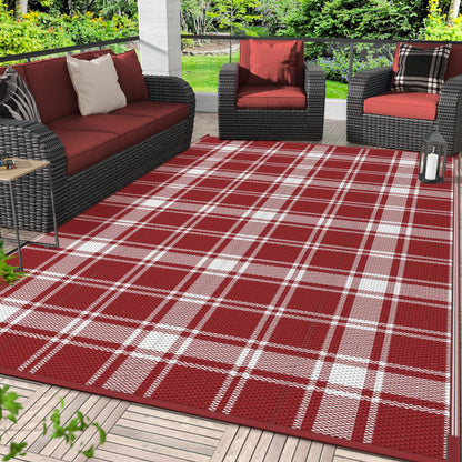 GENIMO Outdoor Rug, Waterproof Plastic Rugs for Patio, 5'x8' Cloud Grey