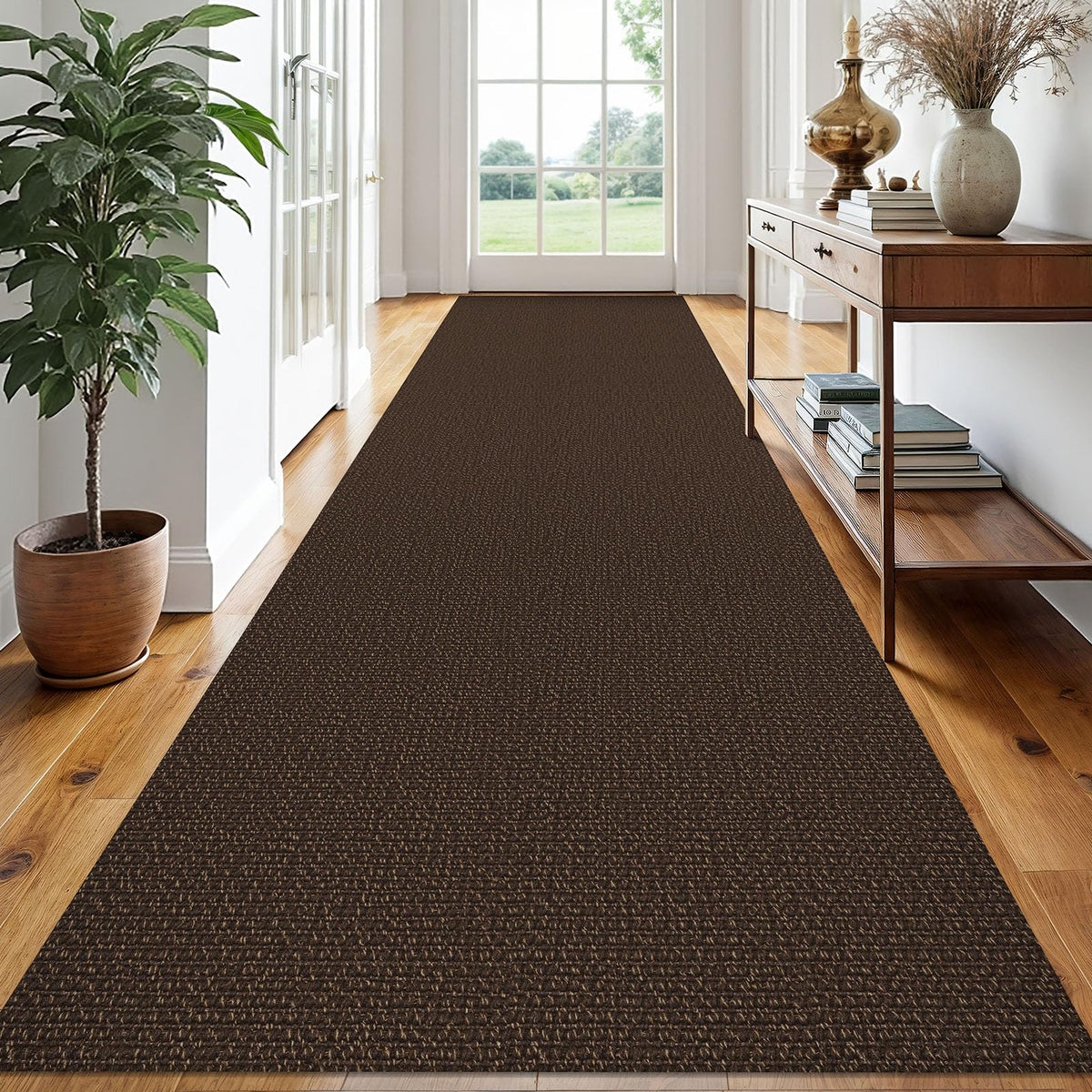 EARTHALL Washable Area Rug, Non Slip Entryway Rug, 4x6 Ft, Sand/Beige