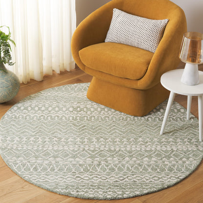 SAFAVIEH Micro-Loop Collection Accent Rug - 2'6" x 4', Blue & Ivory, Handmade Moroccan Boho Tribal Wool, Ideal for High Traffic Areas in Entryway, Living Room, Bedroom (MLP502M)
