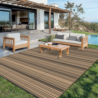 GENIMO Outdoor Rug, Waterproof Plastic Rugs for Patio, 5'x8' Cloud Grey