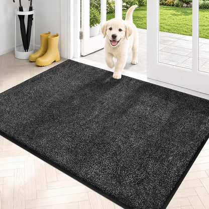 PURRUGS Dirt Trapping Indoor Door Mat, 31.5" x 47", Charcoal