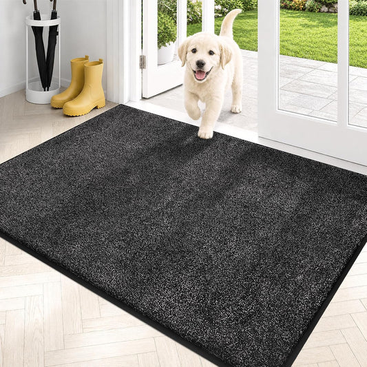 PURRUGS Dirt Trapping Indoor Door Mat, 31.5" x 47", Charcoal