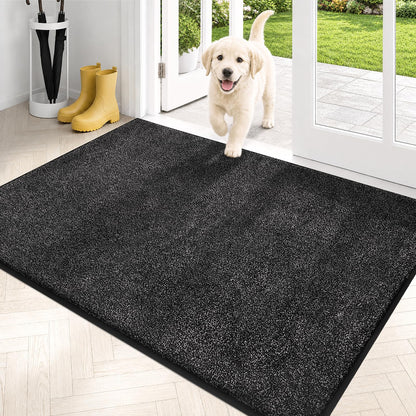 PURRUGS Dirt Trapping Indoor Door Mat, 31.5" x 47", Charcoal
