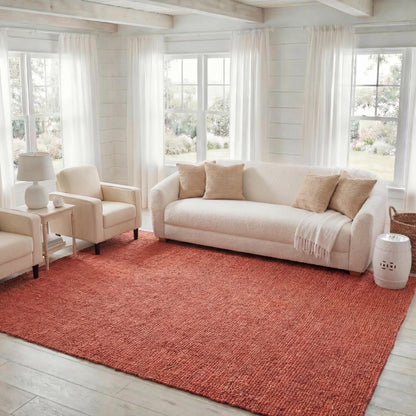 SAFAVIEH Natural Fiber Area Rug 8x10, Jute Knotted Large Natural NF447A