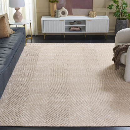 SAFAVIEH Area Rug 8x10 - Glamour Collection - Large - Modern Design, Navy, Handmade Wool Blend, Ideal for Living Room, Bedroom, Dining Space (GLM801N)