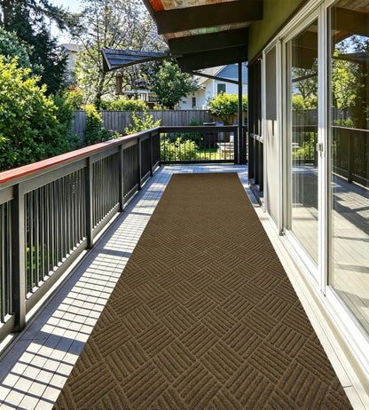 jxgzyy Red Runner Rug 2'11" x 9'10" with Scraper Pile for Outdoor, Garage