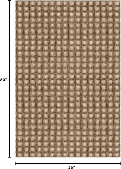 EARTHALL Woven Area Rug 3x5 Ft Washable Rugs for Entryway Braided Non Slip Rubber Backed Throw Rugs Door Mat Indoor Outdoor Entrance Cotton Carpet for Kitchen Foyer Front Door, Orange/Tan/Brown