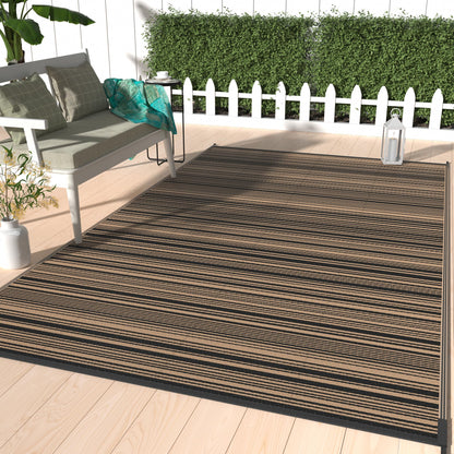 GENIMO Outdoor Rug, Waterproof Plastic Rugs for Patio, 5'x8' Cloud Grey