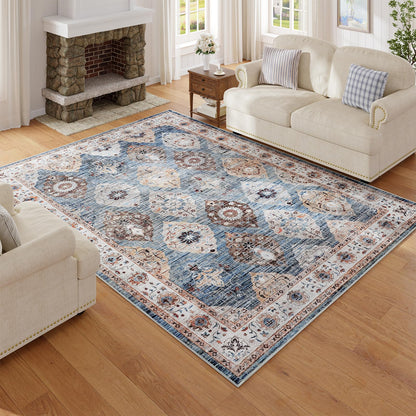 HOOBRO 2 x 3 Area Rugs Washable, Small Rugs for Entryway Kitchen Bathroom Mat Indoor Low Pile Soft Rug, Non-Slip Backing Stain Resistant Carpets, Pet Friendly Machine Washable, Vintage Beige EF01AR01