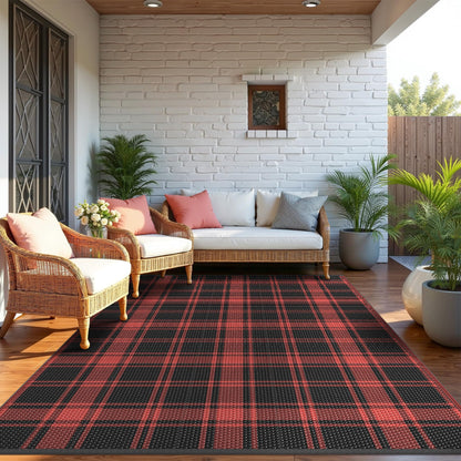 GENIMO Outdoor Rug, Waterproof Plastic Rugs for Patio, 5'x8' Cloud Grey