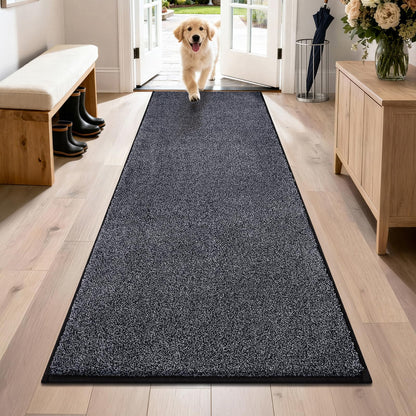PURRUGS Dirt Trapping Indoor Door Mat, 31.5" x 47", Charcoal
