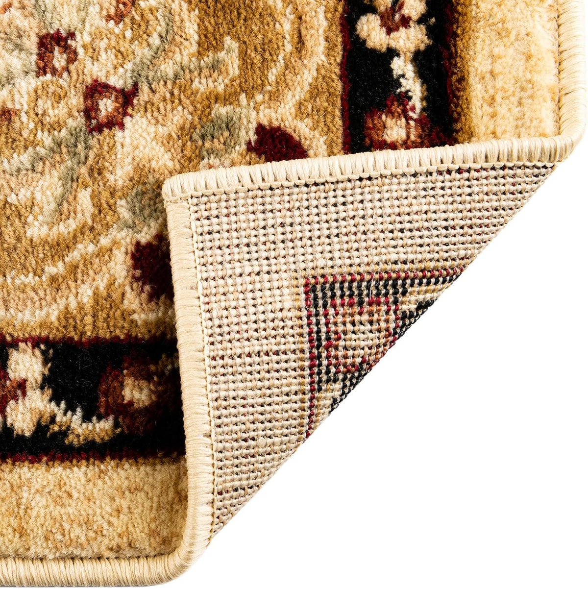 Rugs.com - Pioneer Rug – 5 Ft Square Ivory Easy-Clean Rug – Rustic Decor for Living Rooms, Bedrooms, and Entryways