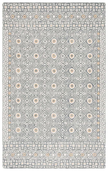 SAFAVIEH Micro-Loop Collection Accent Rug - 4' x 6', Charcoal & Ivory, Handmade Wool, Ideal for High Traffic Areas in Entryway, Living Room, Bedroom (MLP801H)