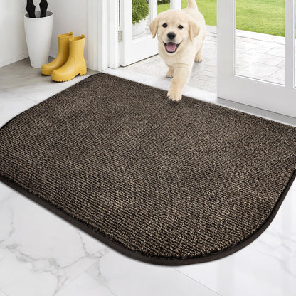 PURRUGS Dirt Trapping Indoor Door Mat, 20" x 31.5", Heathered Charcoal