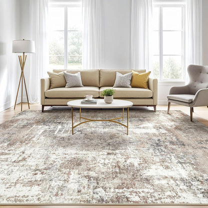 LOONGRUG 10x14 Area Rugs Washable Large Neutral Modern Living Room Rug