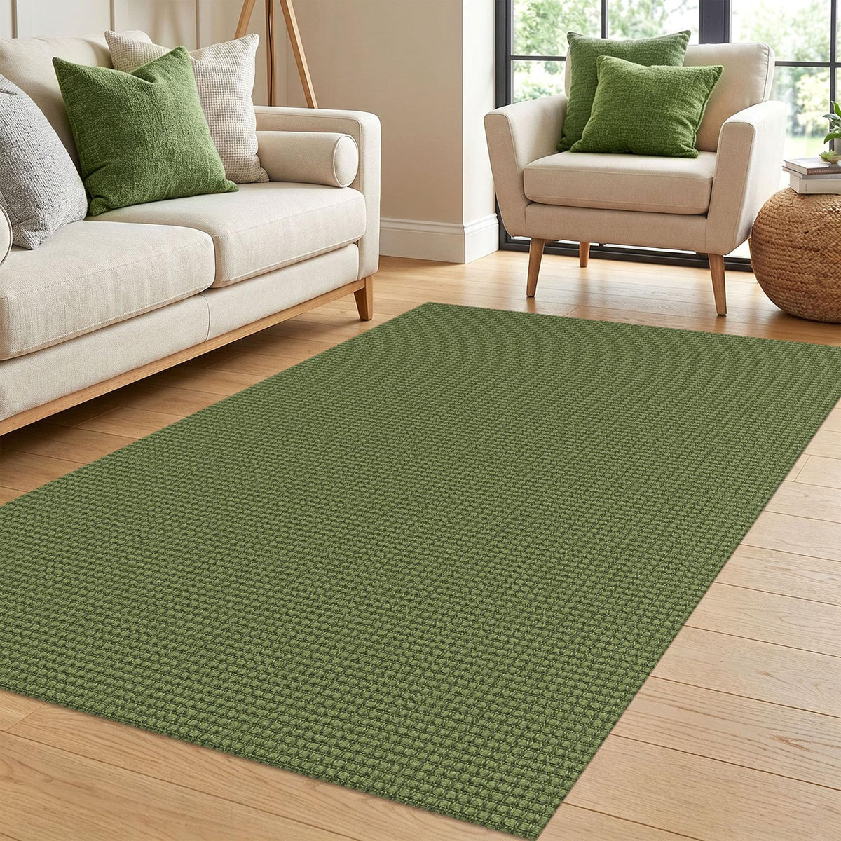 IOHOUZE Small Area Rug 2x3 Washable Woven Rugs for Entryway Non Slip Rubber Backed Front Door Rugs Indoor Doormat Throw Rug Floor Carpet for Entrance Kitchen, Cream/Beige