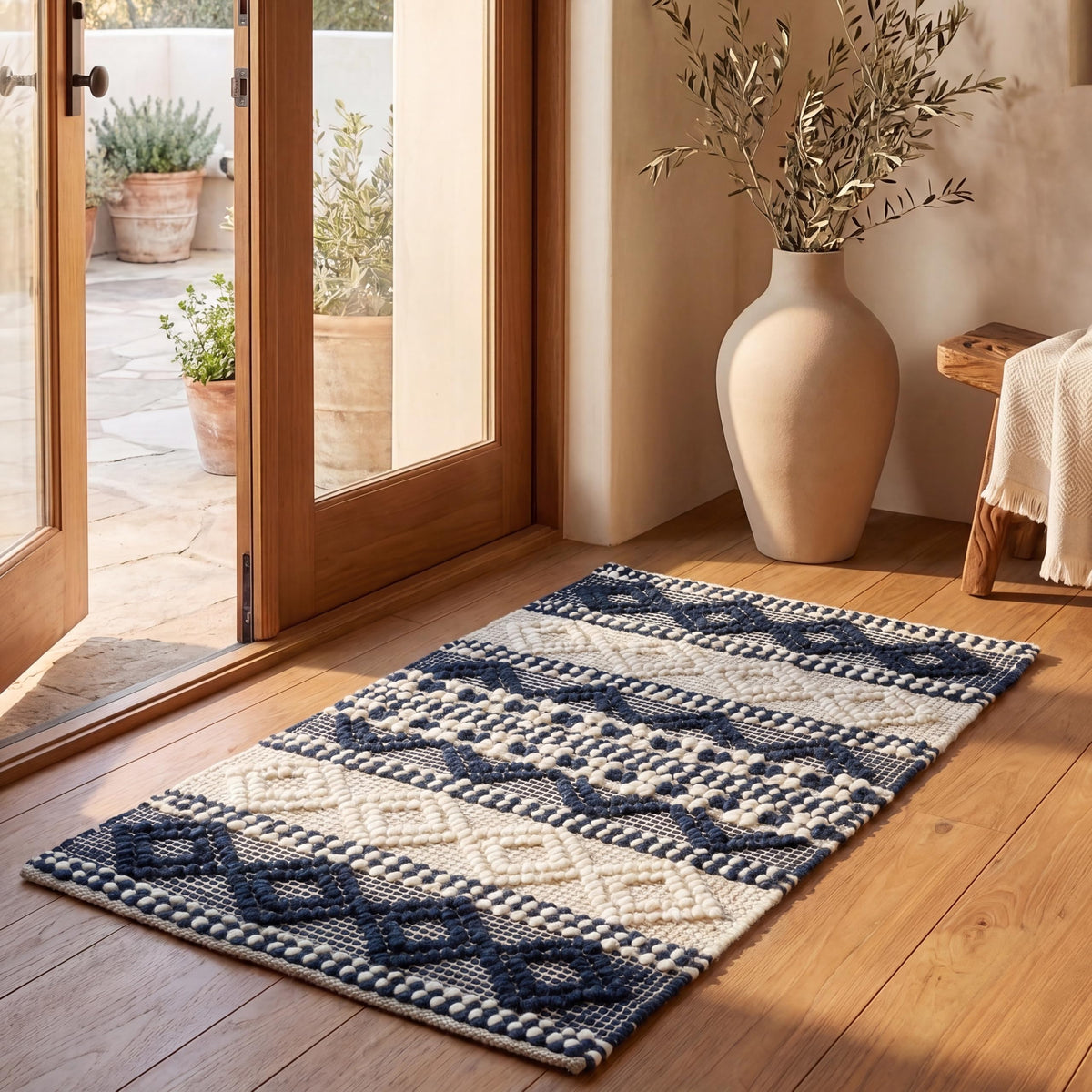 SAFAVIEH Natura Wool Area Rug 3'x5', Soft Plush Boho Grey & Ivory NAT102A