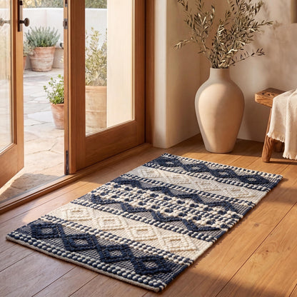 SAFAVIEH Natura Wool Area Rug 3'x5', Soft Plush Boho Grey & Ivory NAT102A