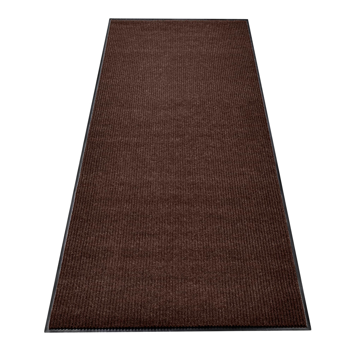 MaxMat® Heavy Duty Entry Floor Mat - Large Commercial, Indoor/Outdoor, Waterproof, Easy to Clean, Low-Profile Door Mat (4 x 6 Feet, Brown, MXM-RIB0046BR)