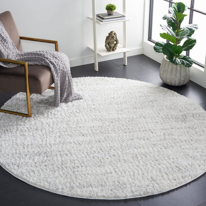 SAFAVIEH Berber Shag Rug 8x10, Large Ivory & Beige BER563A