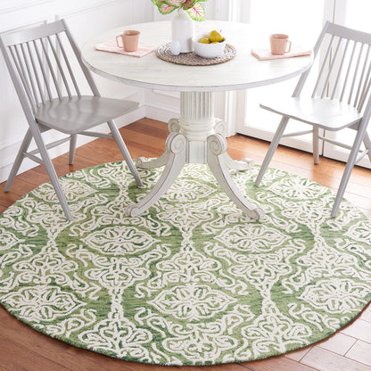 SAFAVIEH Blossom Collection Area Rug - 9' x 12', Beige & Ivory, Handmade Wool, Ideal for High Traffic Areas in Living Room, Bedroom (BLM112B)