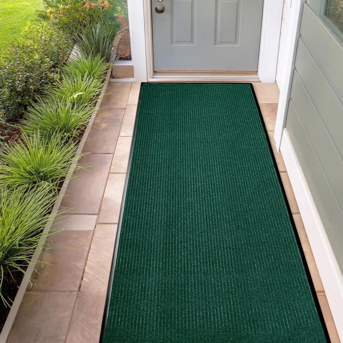 MaxMat® Heavy Duty Entry Floor Mat - Large Commercial, Indoor/Outdoor, Waterproof, Easy to Clean, Low-Profile Door Mat (4 x 6 Feet, Brown, MXM-RIB0046BR)