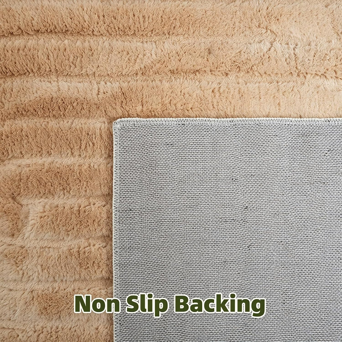 Brown Solid Area Rug 9x12 Large Washable Soft Rugs for Living Room