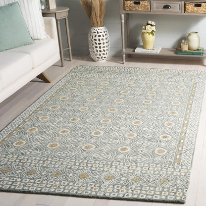SAFAVIEH Micro-Loop Collection Accent Rug - 4' x 6', Charcoal & Ivory, Handmade Wool, Ideal for High Traffic Areas in Entryway, Living Room, Bedroom (MLP801H)