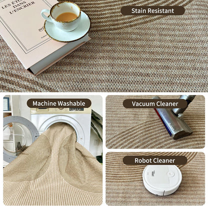 Easy Jute Rug for Pet Homes: 4x6 Outdoor Rug - Geometric Arch Pattern
